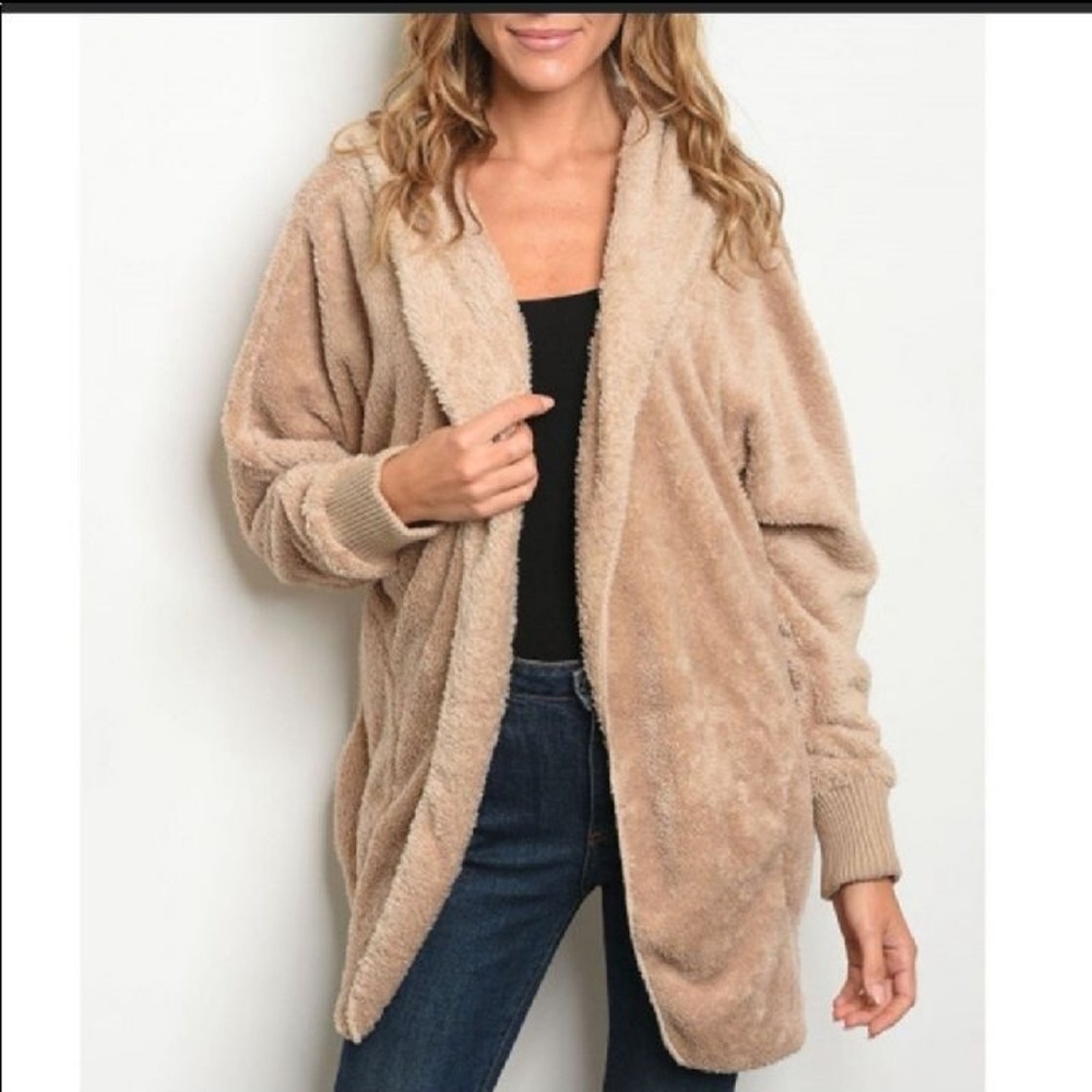 Cozy Hoodie Jacket with Pockets - Picture 4 of 4